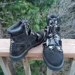 ASOS buckle, zipper, lace-up boots sz 10